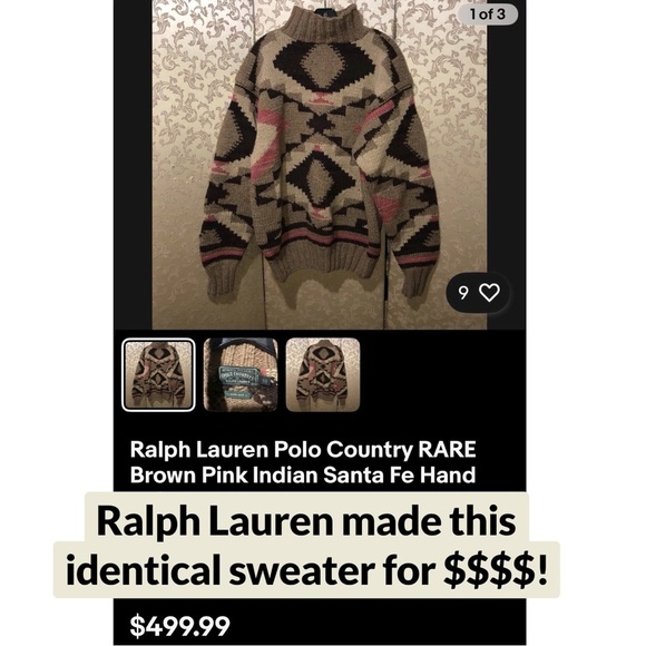 Banana Republic southwestern mock-neck wool pullover sweater *shop@ianwarrior - Picture 11 of 13